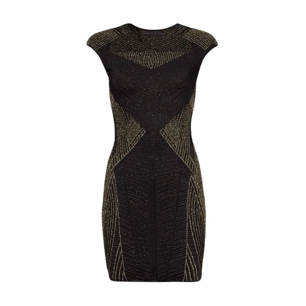 RVN Golden Hour Sheath Mini Black Dress Size 4 MSRP: $450